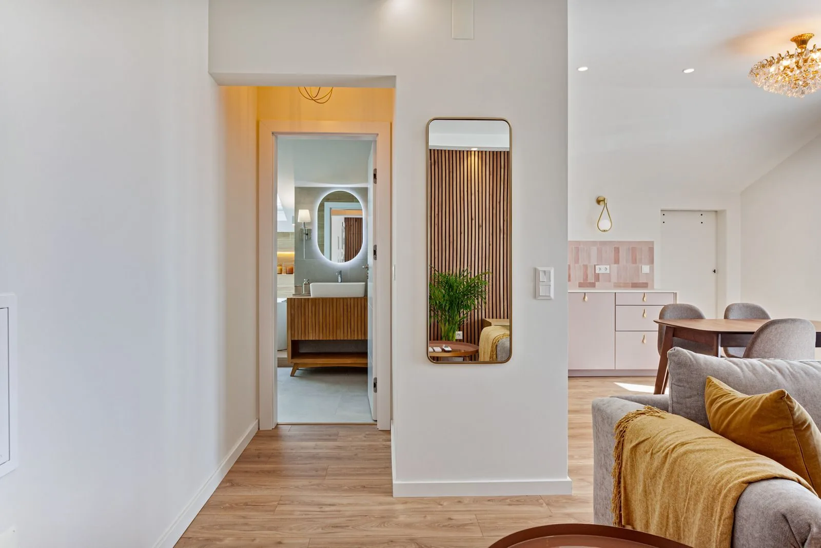 Hallway corridor — Alvide apartment renovation by Maya's Homes