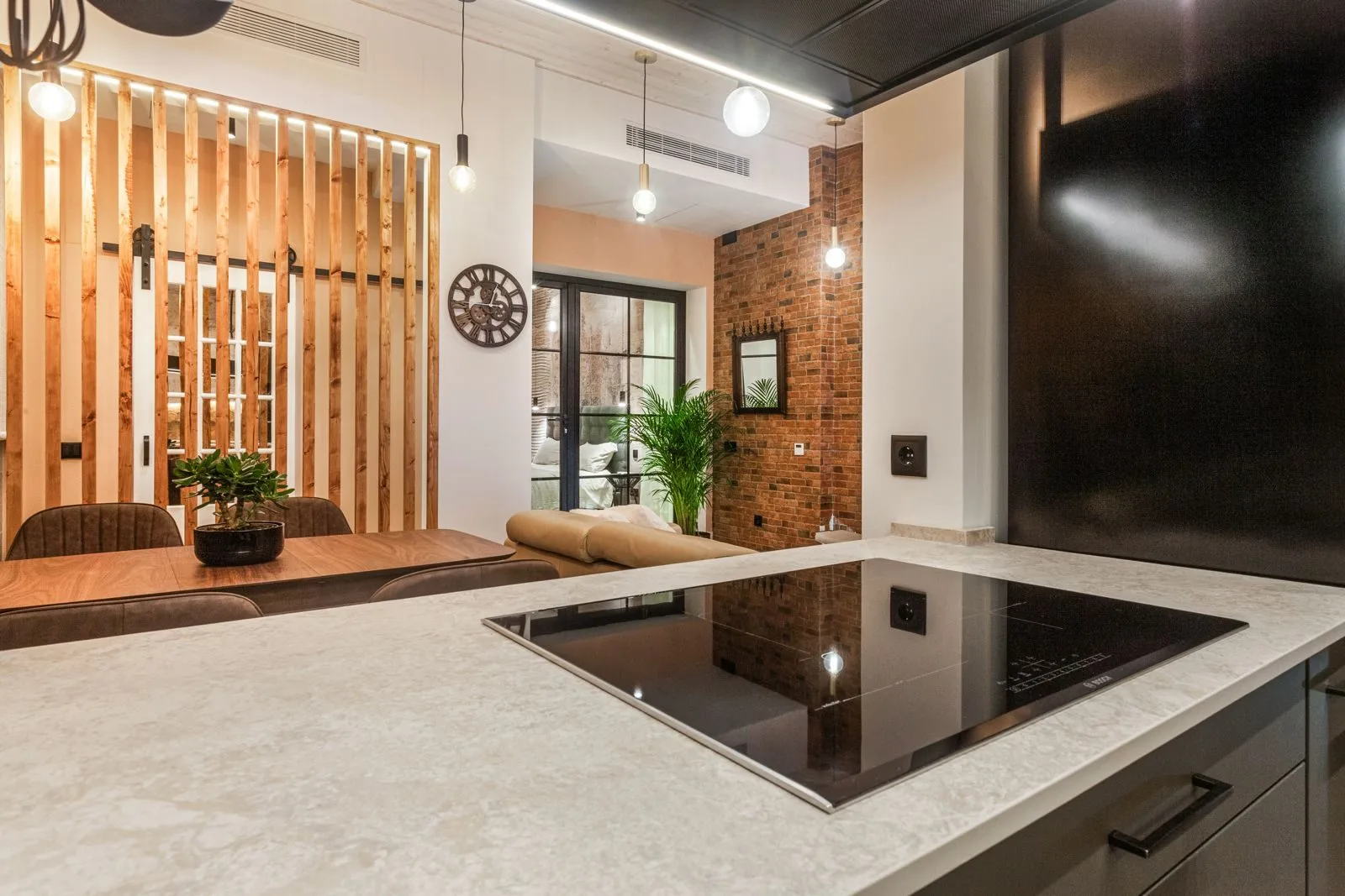 Kitchen counter — Amoreira loft conversion by Maya's Homes