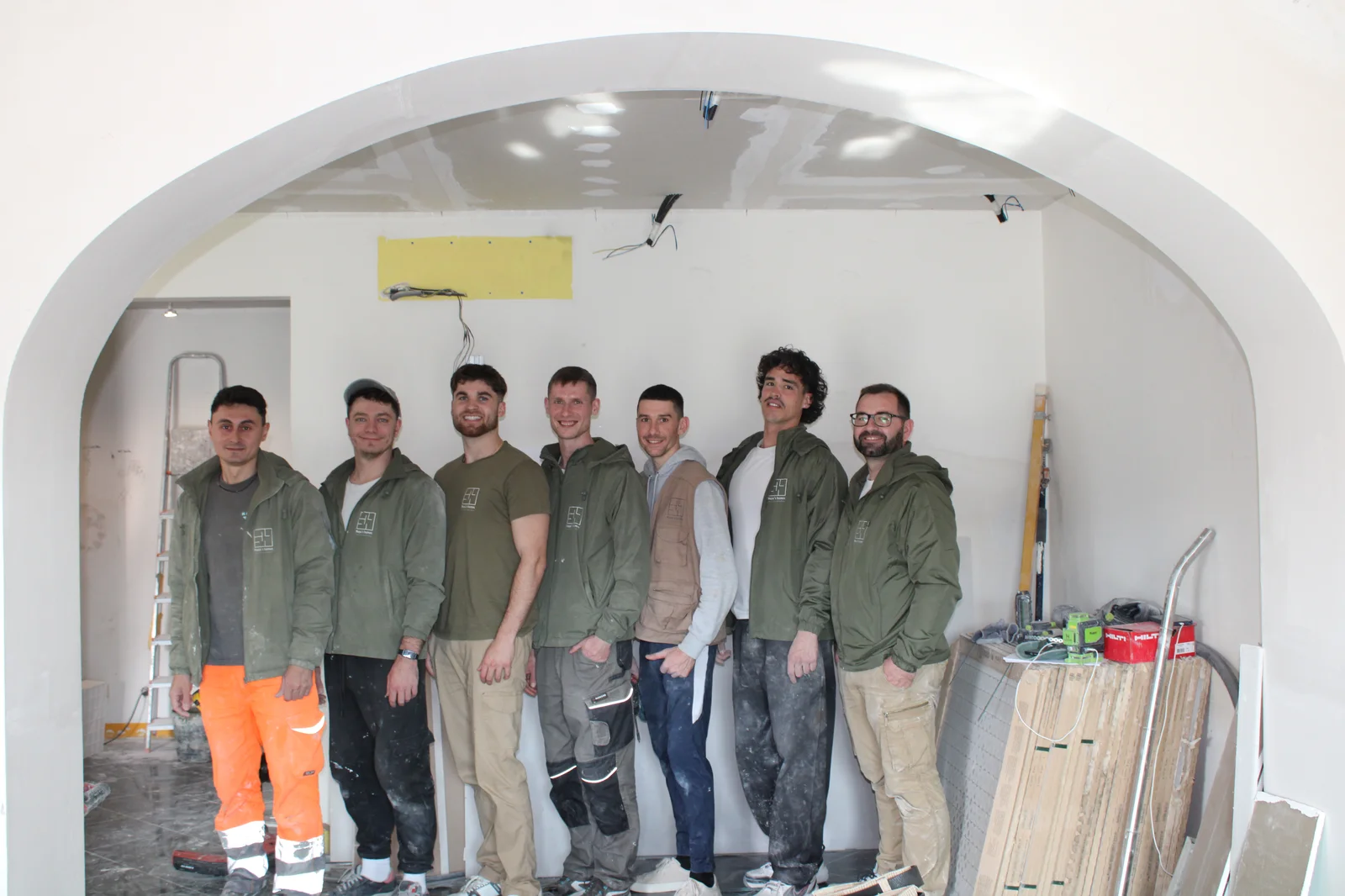 The Maya's Homes renovation team on site in Cascais