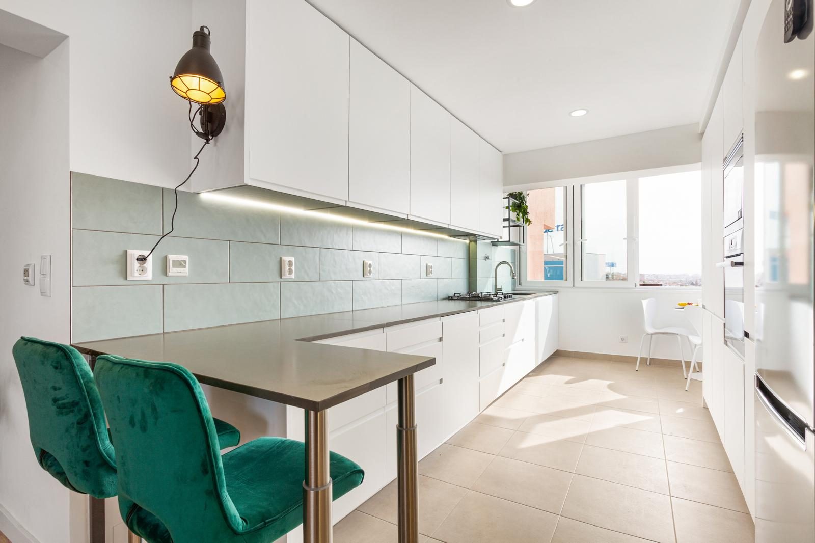Kitchen bar with stools