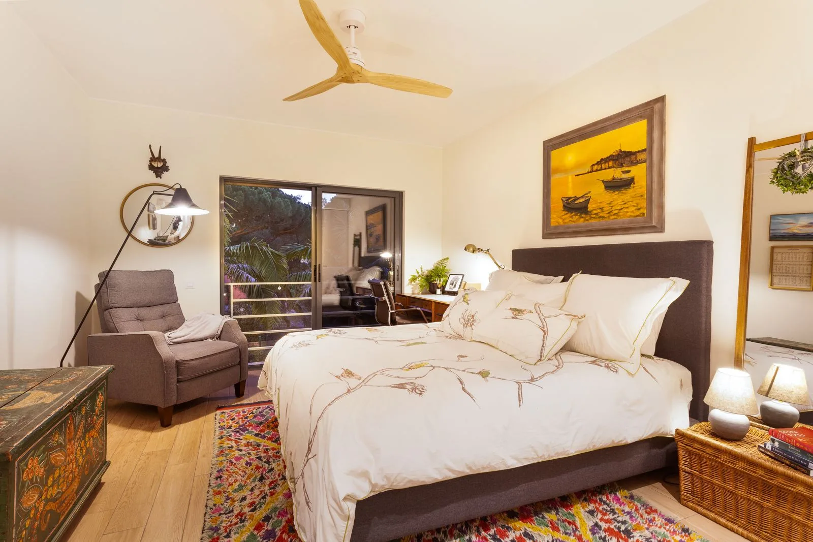 Bedroom with garden access — Riviera villa by Maya's Homes