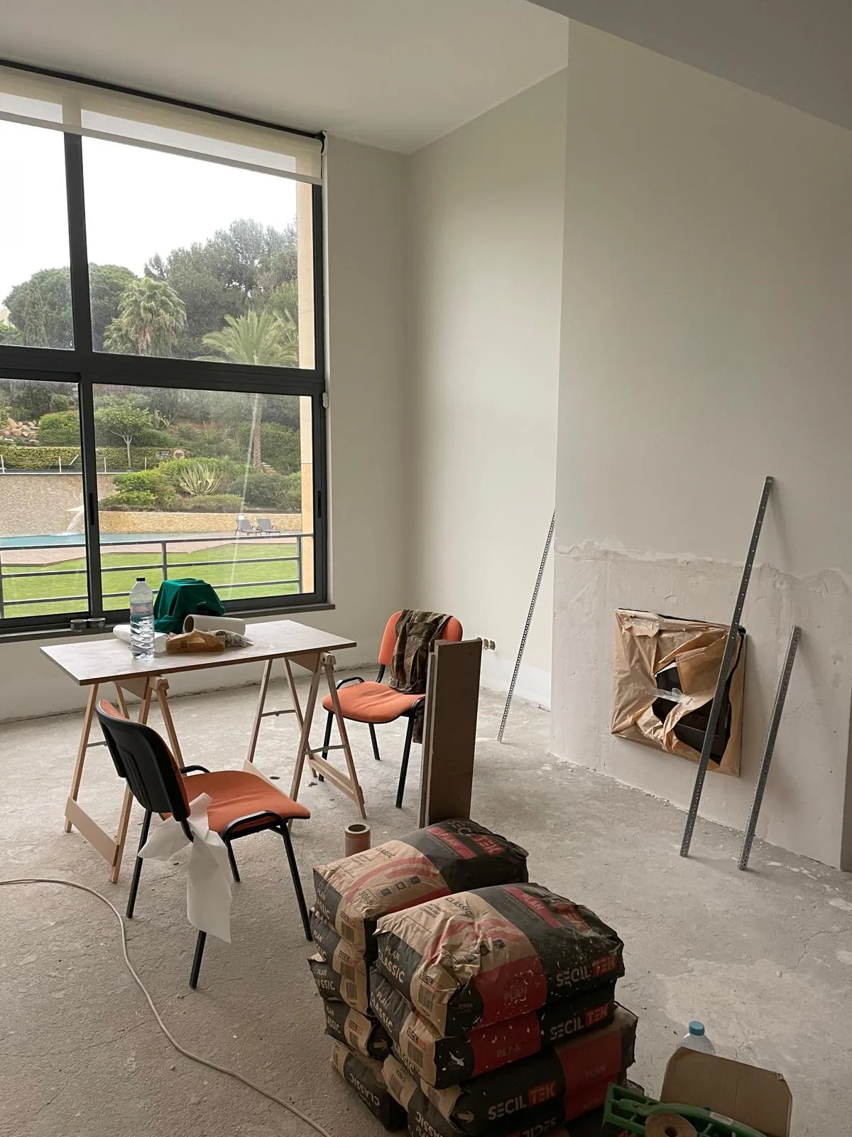 Demolition — Riviera villa living room