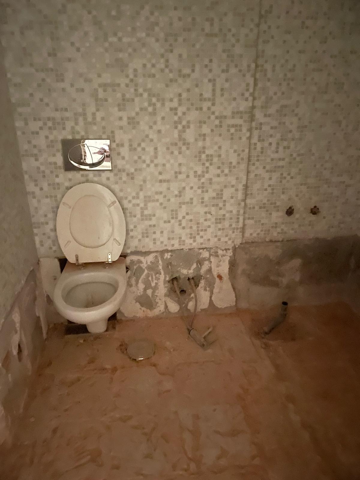 Demolition state — kitchen area