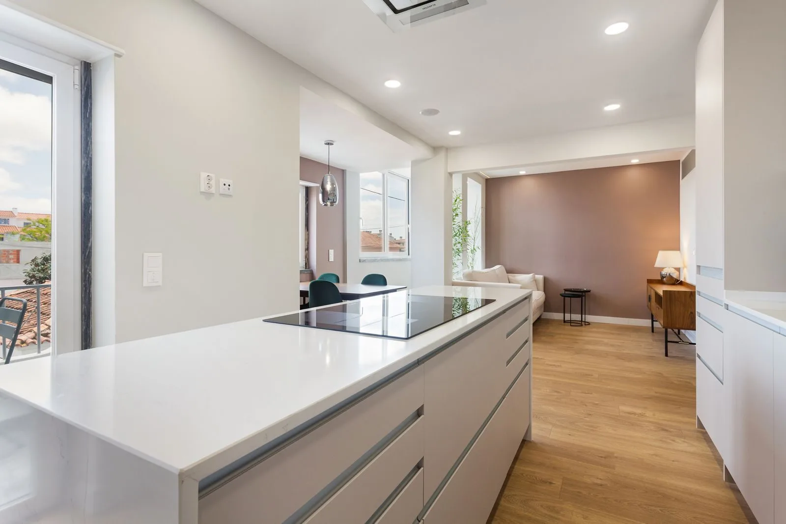 Kitchen from island — Figueiras renovation by Maya's Homes